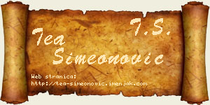 Tea Simeonović vizit kartica